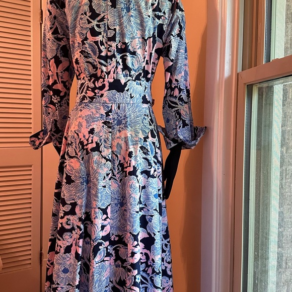 Lilly Pulitzer Vibrant Blue and Pink Floral Dress - Picture 4 of 5